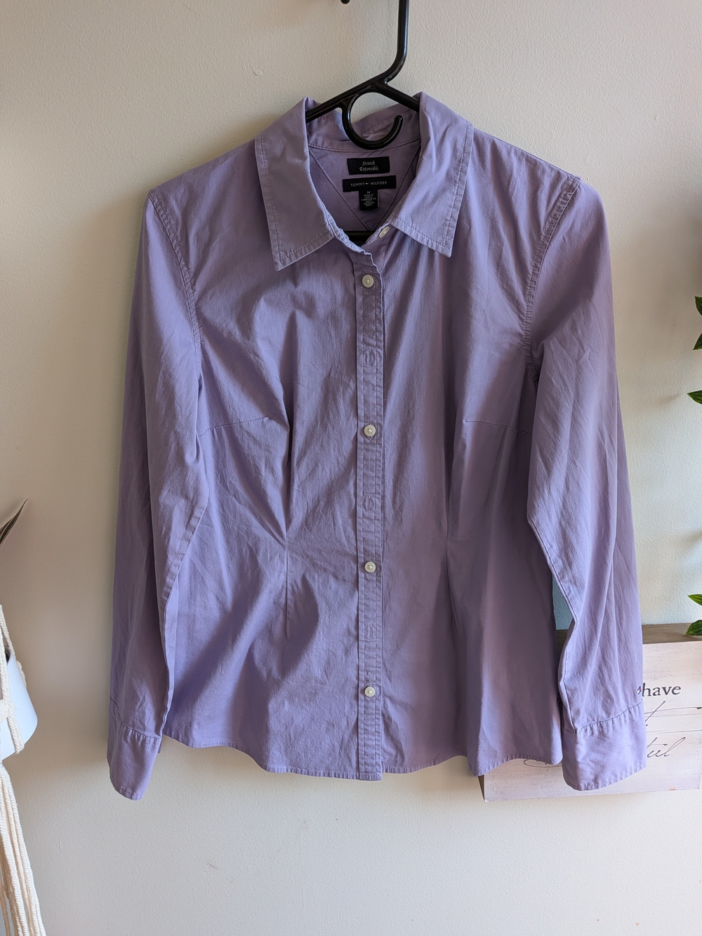 Y2k Tommy Hilfiger Lavender Button-Down Women's Shirt